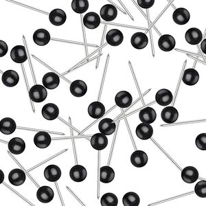 200pcs Pins, of 1/8-inch bulk map push pins, small black tacks